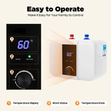 1500W Mini Tank Water Heater, 6L Electric Hot Water Heater with LED Display & Temp Control for Kitchen Under Sink