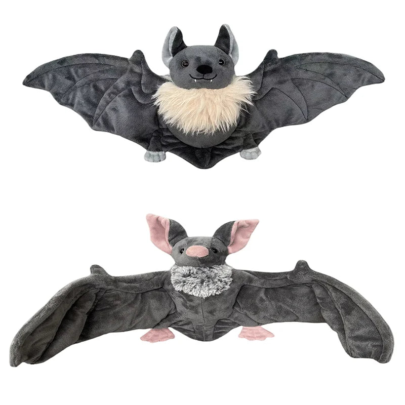 Peluche de murciélago gris de 25 cm, adorable y suave, ideal como decoración para el hogar, regalo de cumpleaños o Navidad para niños