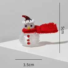 Home Decor Crystal Christmas Tree Handcrafted Glass Brushed Glass Snowman Figurines Table Ornaments Crafts Christmas Decoration