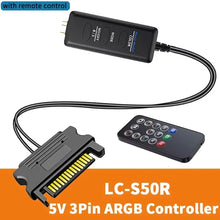 Coolcirc ARGB Controller 5V 3pin To SATA Power Supply Mini RGB Controller 3PIN Hub For Computer CPU Case Fan LED Light Radiator