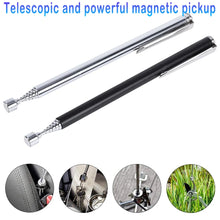 Extendable Pickup Rod Stick Portable Rotatable Silver Magnetic Pickup with Retractable Pen Clip Magnet Suction Rod Hand Tools