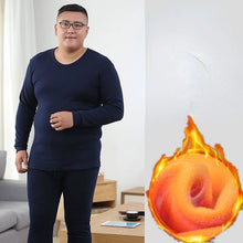Conjunto de ropa interior térmica de invierno para hombre, talla 6XL, forro polar para mantener el calor, calzoncillos largos, holgados, elásticos, ropa de estar por casa y pijama.
