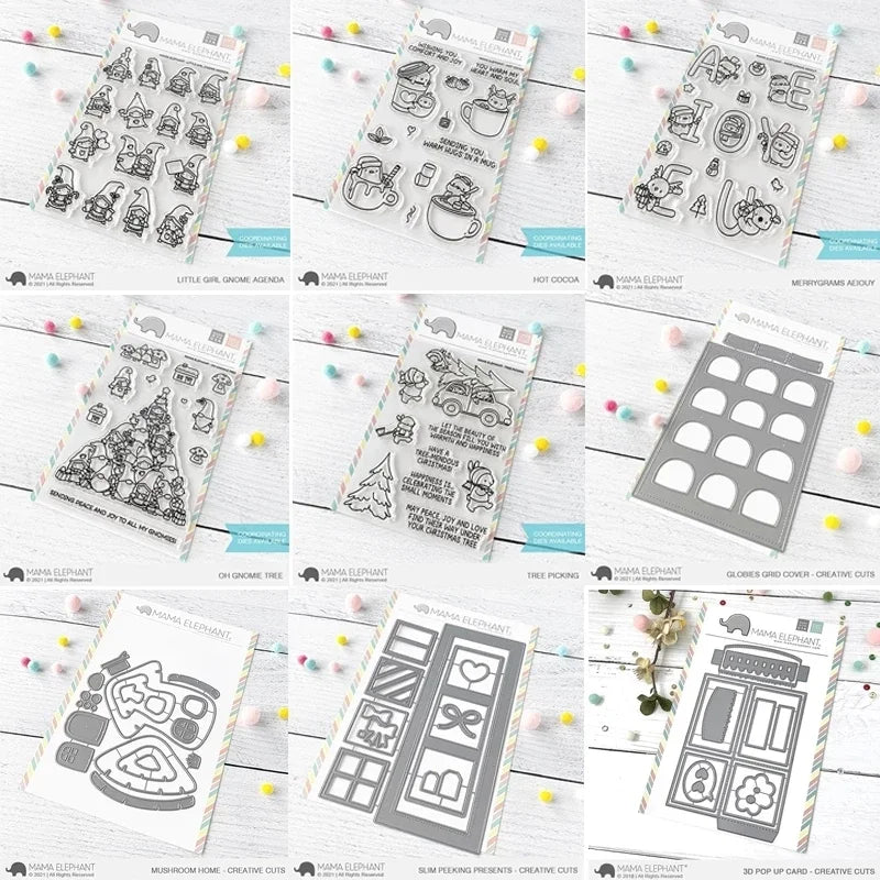2021 Christmas Metal Cutting Dies diy Scrapbooking Photo Album Decorative Embossing Paper Card Crafts Die