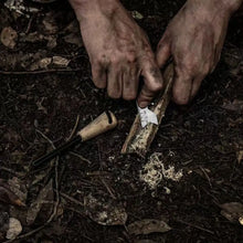 New Wilderness Survival Portable Flint Kit - Magnesium Fire Starter Stick with Wooden Handle for Camping Outdoor Equipment Tool