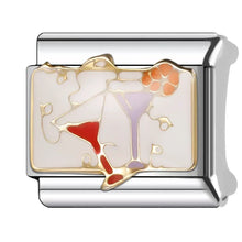 Trusta 2024 Fashion Cute Food Charm Italian Links 9mm Bracelet Stainless Steel For Girls Birthday Party Gift DIY Jewelry N006