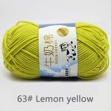 Hilo de algodón de leche de 50 g/set, línea de ganchillo, fibra de leche de 5 cabos de alta calidad, lana suave y cálida, para tejer a mano suéteres de bebé y bufandas (bricolaje)