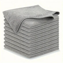 Light gray cleaning cloth set, with highly absorbent, soft and stain-removing fabric