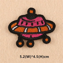 UFO Alien Rocket Space Patch for Clothing Punk Embroidered Patches On Clothes DIY Parches Applique