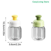 Press Type Seasoning Storage Bottle 100ml Cooking Oil Jar Glass Bottle Spice Metered Oil Control Bottle