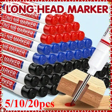 5/10/20Pcs Deep Hole Long Nib Head Markers For Metal Perforating Pen Waterproof Bathroom Woodworking Decoration Multi-Purpose