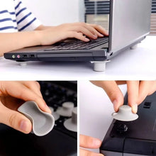 4pcs Laptop Computer Cooling Feet Anti-Slip Elevation Holder Kickstand Suction Cup Heat Reduction Pad Universal Stand Corner Pad