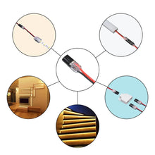 10/20pcs 2 Pin 2 Way Universal Compact Wire Terminals, No Wire-Stripping Required, Toolless Spring Wire Connectors