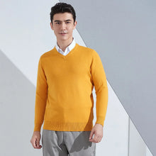 Cashmere Cotton Blend Classic V-neck Knitted Sweater Men Pullover 2024 Autumn Winter Soft Warm Business Casual Jumper pull homme
