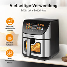8.5L Multi Function air fryers Smart machine Viewing Window Electric Hot fryer Oilless Cooker with LED Touch Control,Family oven