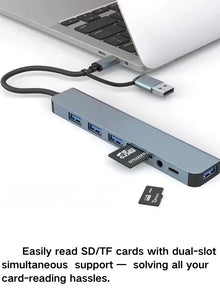 USB C Hub Multiport Adapter for Xiaomi Phone and Tablet, Data and Charging - image 5