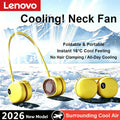 Lenovo Neck-Worn Fan Portable Wearable Personal Fan USB-Charged With 5 Speeds Foldable Cooling Fan for Students Children