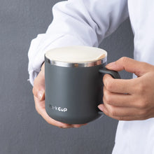 400ml 304 Stainless Steel Coffee Mugs Portable Cups Heat Insulation Anti-fall Thermos Mug Home with Cover and Handle Mug