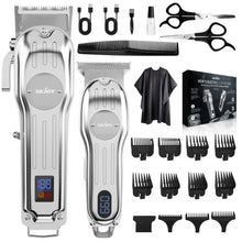 Cordless Hair Clipper and Trimmer Kit for Men with Titanium Blades, USB-C