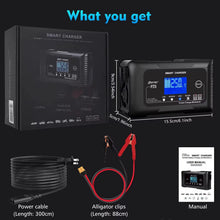 HTRC 20A/25A Car Battery Charger High Power Smart Charger for Lithium LiFePO4 AGM GEL Lead-acid Battery 12V 24V Charger for Car
