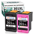 INKCLOUD 301XL Ink Cartridges Replacement for HP 301 for Envy  4500 4502 5530 DeskJet 1000 1050 2050 2510 OfficeJet 2620 4630