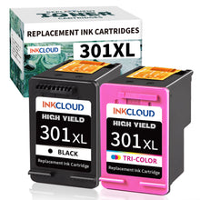 INKCLOUD 301XL Ink Cartridges Replacement for HP 301 for Envy  4500 4502 5530 DeskJet 1000 1050 2050 2510 OfficeJet 2620 4630