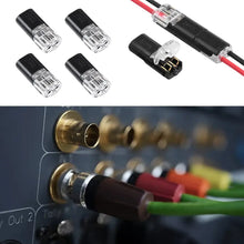 10/20pcs 2 Pin 2 Way Universal Compact Wire Terminals, No Wire-Stripping Required, Toolless Spring Wire Connectors