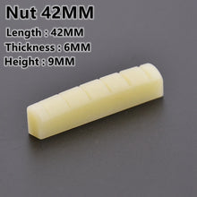 6 String Real Guitar Bone Nut 42*6*9MM/43*6*9MM and 72*3*9mm/72*3*12mm Bridge Saddle  Bone for acoustic/ LP electric guitar