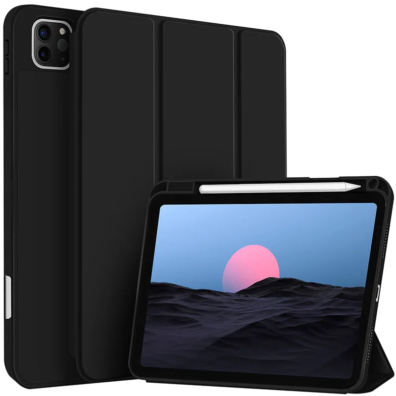 For iPad A16 11th 10th 9th 8th Air 4th 5th Generation 10.9 inch Pencil Holder Case iPad Pro 11 12.9 13 inch Tablet Funda Cover