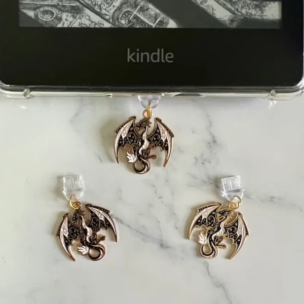 Accesorios para teléfono, tapón antipolvo para teléfono, dije de dragón celestial para Kindle/teléfono, accesorios para Kindle / accesorios para lector electrónico