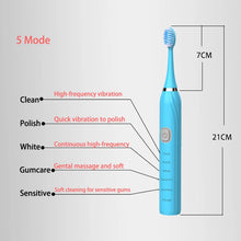 Sonic Electric Toothbrush Cleaning Brush For Adult Automatic Rechargeable Soft Hair Waterproof Ultrasonic Tooth Brush 4 heads