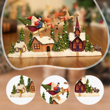 Christmas Village House Figurine Collection Xmas Decor Christmas Tabletop Decoration for Desk Bedroom Holiday Cabinet Party