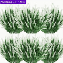 12pcs Artificial Lavender Flower Bouquets - Realistic Plastic Flowers for Home, Garden, Wedding, Holiday, Party Decor