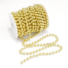 15m Christmas Tree Decorations,Beads Strands Chain Garland Decoration for Home Mantle Fireplace Wreath Xmas Tree Decor Supplies