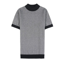 Turtleneck Short Sleeve Sweater Mens Clothing Autumn New Korean Slim Fit Casual Knitted Men's Sweaters Big Size Pull Homme 4XL-M