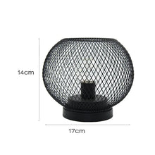 Industrial Birdcage LED Table Lamp, Iron Night Light with Silk Screen Design - image 5