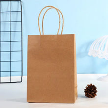 6 Pieces Colorful Gift Bags with Handles Candy Color Kraft Paper Bags for Wedding, Birthday, Party Supplies and Gifts