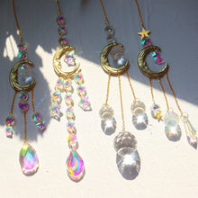 1 Piece Crystal Wind Chime Suncatcher Bedroom Balcony Patio Sun Moon Prism Pendant Good Home Decorations