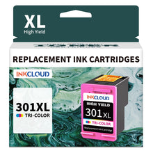 INKCLOUD 301XL Ink Cartridges Replacement for HP 301 for Envy  4500 4502 5530 DeskJet 1000 1050 2050 2510 OfficeJet 2620 4630