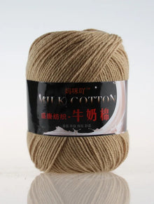 1Pc 50g Milk Cotton Knitting Yarn Crochet Yarn Hand Knitted Line DIY Knit Sweater Scarf Hat sock blanket amigurumi threads 120M