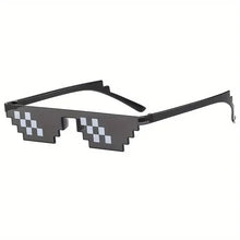 1pc Personalized Mosaic Pixel Party Glasses 2D Anime Funny Design Durable Plastic Photo Props Playful Celebratory Accessories