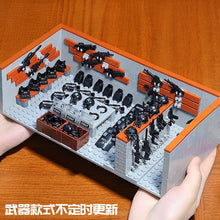 DIY assembling toys for the building block model MOC scene of the gun arsenal of military base. party favors for kids birthday