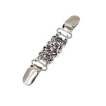Retro Cardigan Clips Fasteners Flower Pattern Back Cinch Clips Sweater Shawl Dress Collar Brooch Clips for Women Girls Clothing