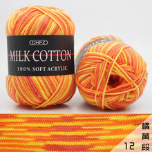 1 ud. 50g Hilo de algodón de leche para tejer Hilo de ganchillo Hilo tejido a mano DIY para suéter, bufanda, gorro, calcetines, manta, amigurumi 120M