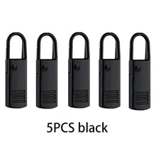 5pcs black Detachable Zipper Pull, Replacement Zipper Accs For jeans & Backpack, sewing Tools