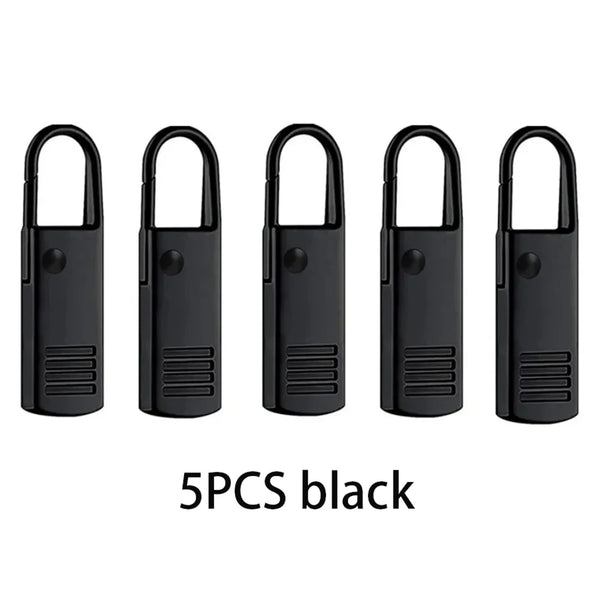 5pcs black Detachable Zipper Pull, Replacement Zipper Accs For jeans & Backpack, sewing Tools