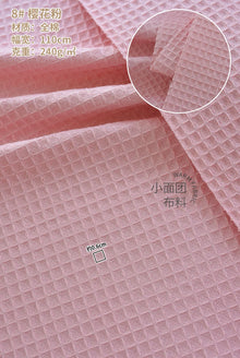 110x50cm High Quality Cotton Waffle Thick Fabric for Hotel Bathrobe Pajamas Absorbent Breathable DIY Home Textile Sewing Cloth