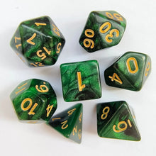 7pcs/lot Dice for Table Games DND RPG Roleplaying Board Game Digital Dice Double-colors D20 D12 D10 D8 D6 D4 Polyhedral Dice Set