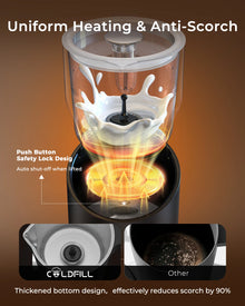 Electric Milk Frother Automatic Rotary Foamer for Coffee Cappuccino Latte Hot and Cold Foam Maker Split Type Milk Foamer