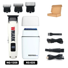 WMARK NG-1205 Hair Trimmer for Men DLC T-Blade 7000RPM LCD Display Finishing Machine Cordless Low Noise Professional Barber