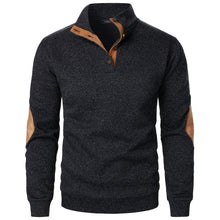Autumn and winter men's stand collar long sleeve casual knitted sweater top